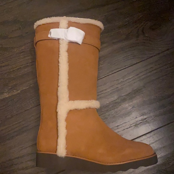 New Coach BELMONT Black Suede Women Winter Boots - Picture 1 of 5